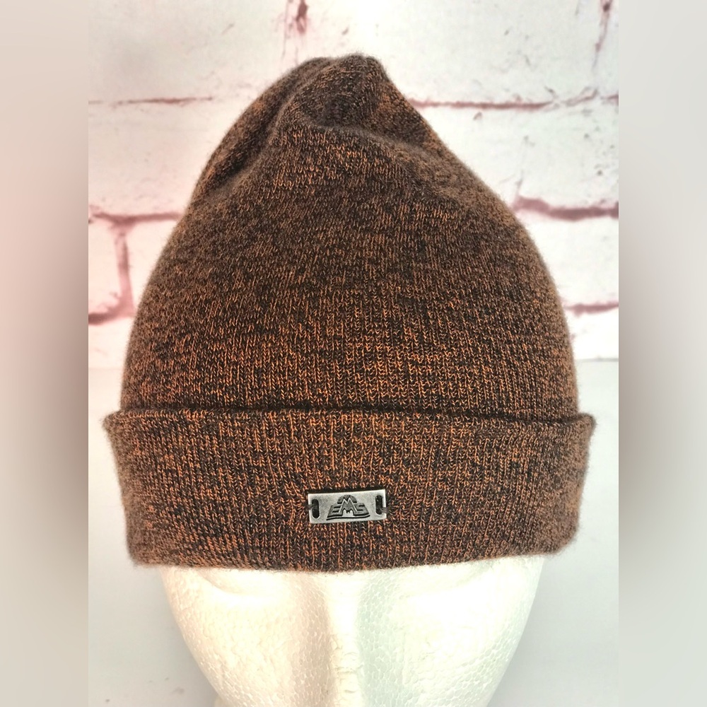 EASTERN MOUNTAIN SPORTS Unisex beanie knit cap hat  brown and black One Size NWT - Picture 15 of 16